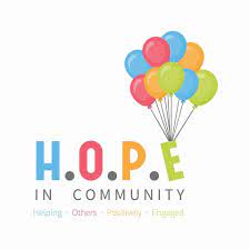 h.o.p.e (hope in community)  Logo